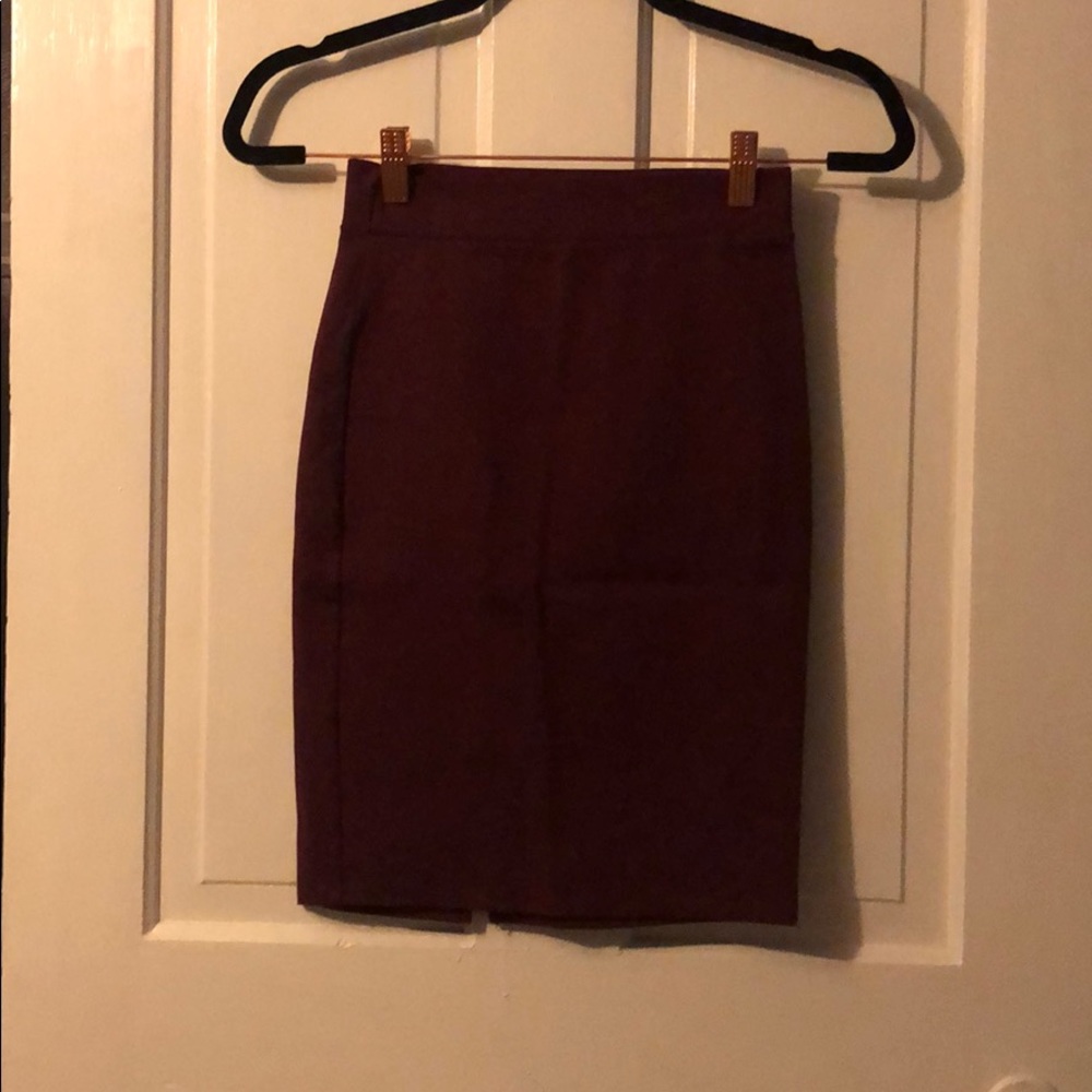 Maroon Pencil Skirt